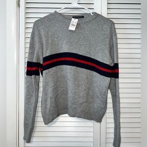 Brandy Melville Navy & Red Striped Sweater NWT